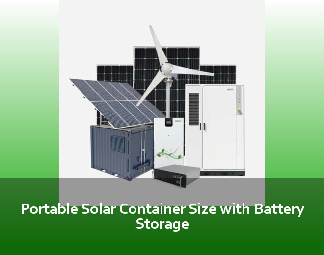 Portable Solar Container Size with Battery Storage